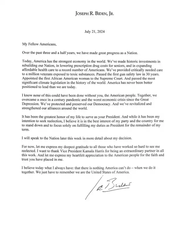 [BREAKING/COMMENTARY] Biden Releases Letter to Nation After Being Forced Out of Campaign