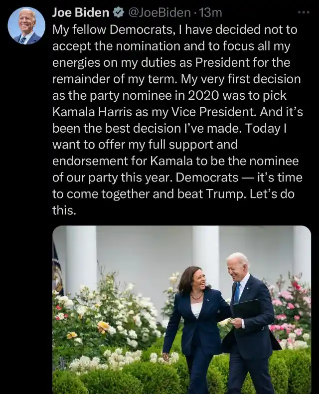 [BREAKING/COMMENTARY] Biden Releases Letter to Nation After Being Forced Out of Campaign