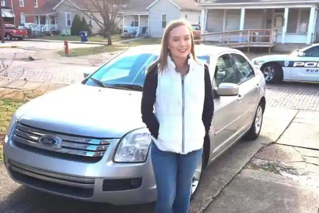 Over The Moon With Her Car