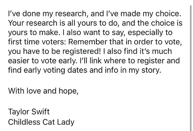 WATCH: "Childless Cat Lady" Taylor Swift's Alchemy Creates Surge in Voter Registration