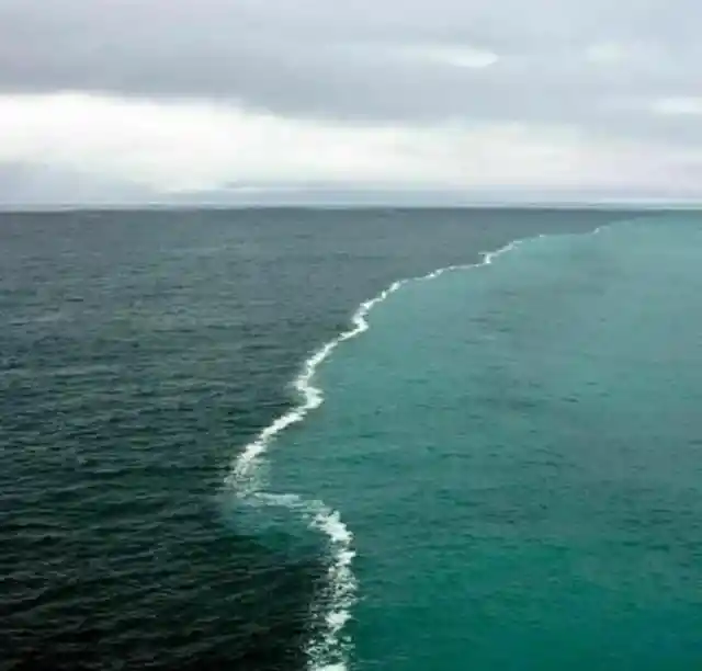 Water density, temperature and salinity of the glacial melt water and the off shore waters of Gulf of Alaska makes them too difficult to mix