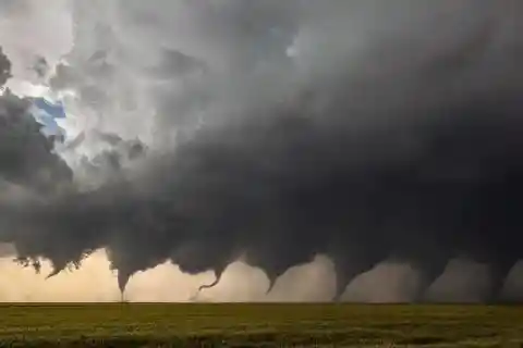 The evolution of a tornado