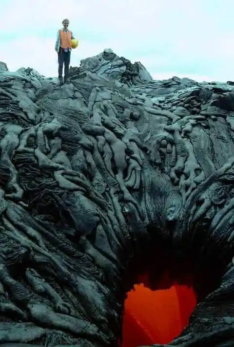 This lava pit looks like it's sucking the souls of the damned into Hell