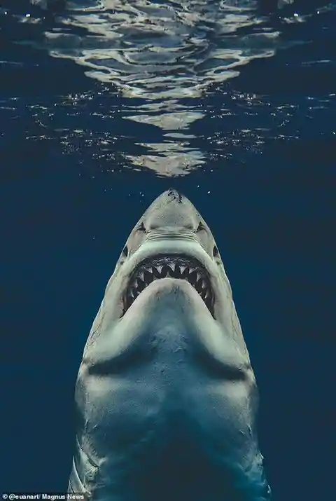 Photographer captures the real-life Jaws image